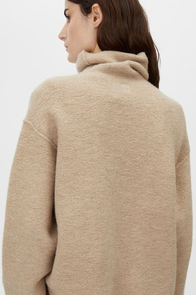 Camilla and Marc | Rohan Knit Funnel Neck Sweater - Oatmeal Melange