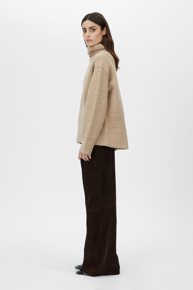 Camilla and Marc | Rohan Knit Funnel Neck Sweater - Oatmeal Melange