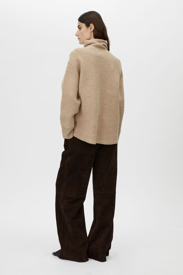 Camilla and Marc | Rohan Knit Funnel Neck Sweater - Oatmeal Melange