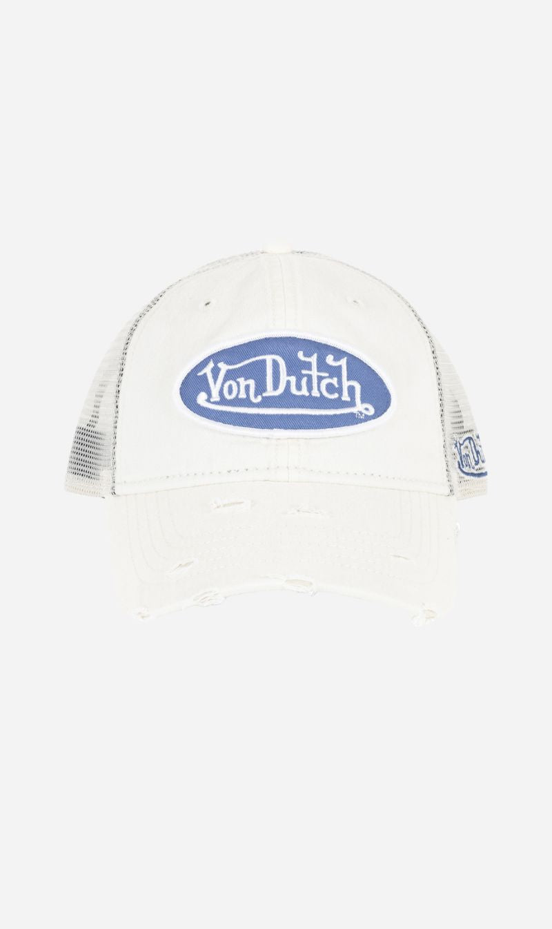 Von Dutch | Patch Twill Trucker Hat - Ecru