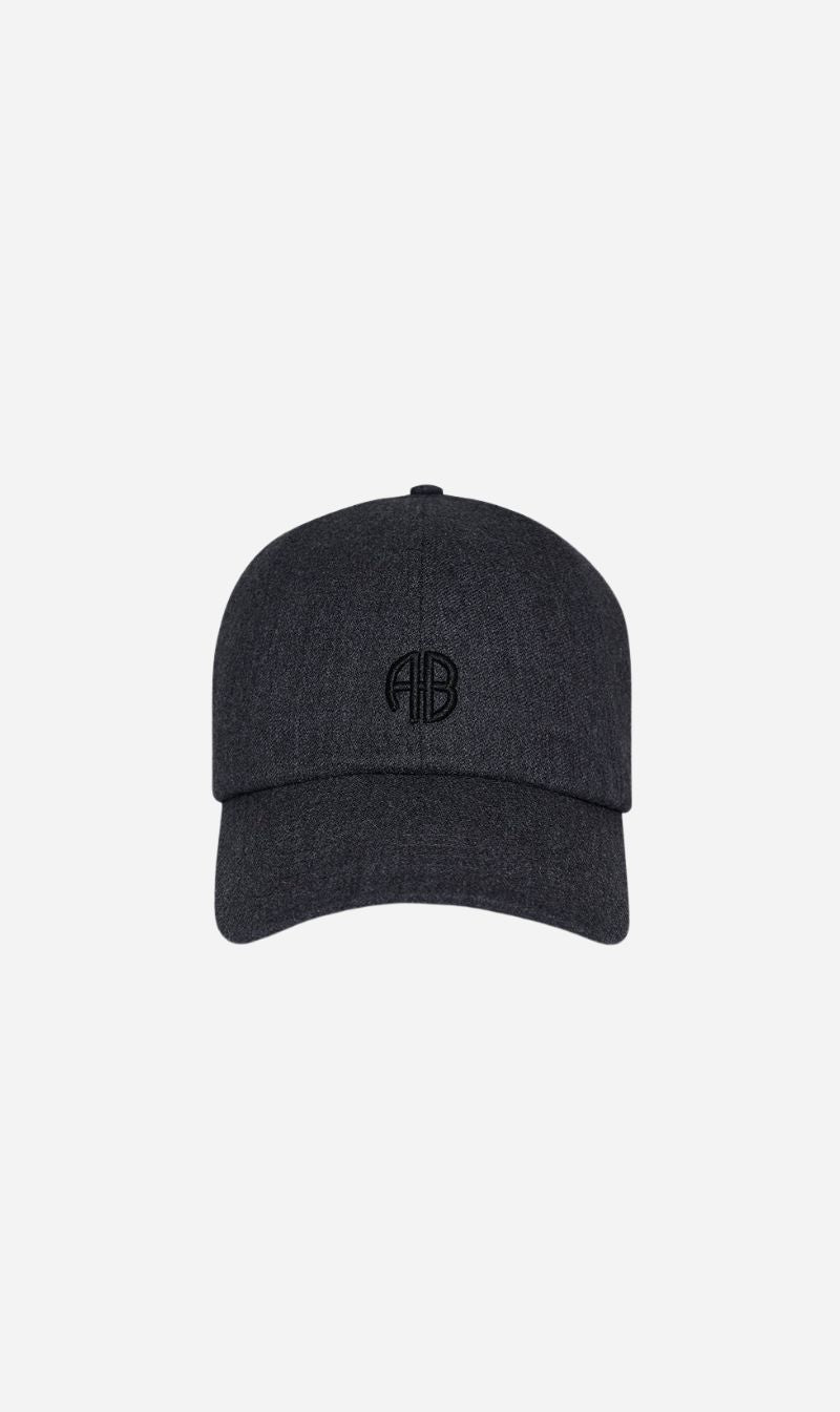 Anine Bing | Jeremy Baseball Cap AB - Dark Heather Grey Wool