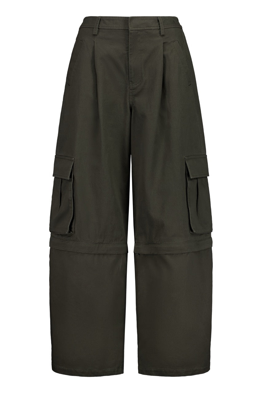Rebe | Convertible Cargo Trouser - Olive Brown