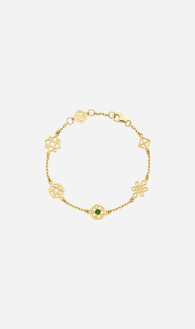 Zoe & Morgan | Aura Bracelet - Gold/Chrome Diopside