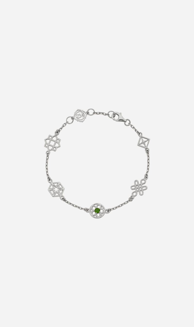 Zoe & Morgan | Aura Bracelet - Silver/Chrome Diopside