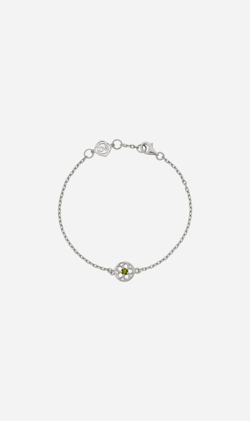Zoe & Morgan | Manuka Bracelet - Silver/Chrome Diopside