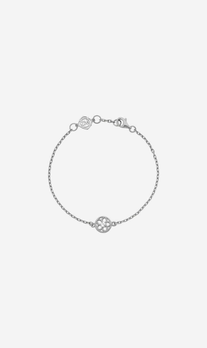 Zoe & Morgan | Manuka Bracelet - Silver/White Zircon