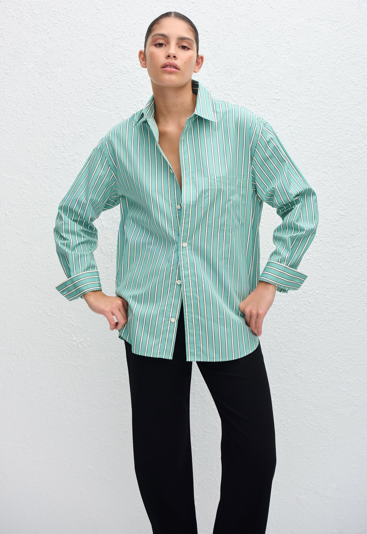 Matteau | Classic Stripe Shirt - Aegean