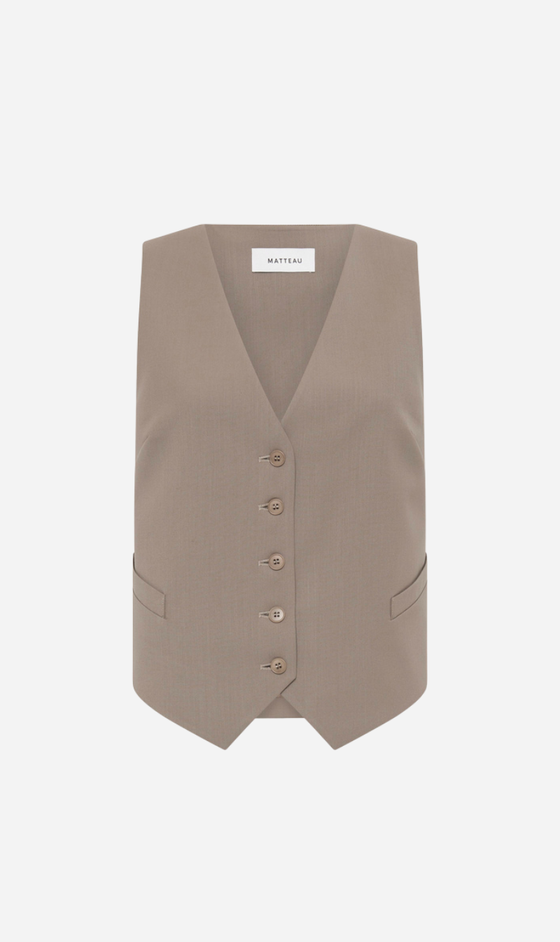 Matteau | Tailored Waistcoat - Taupe