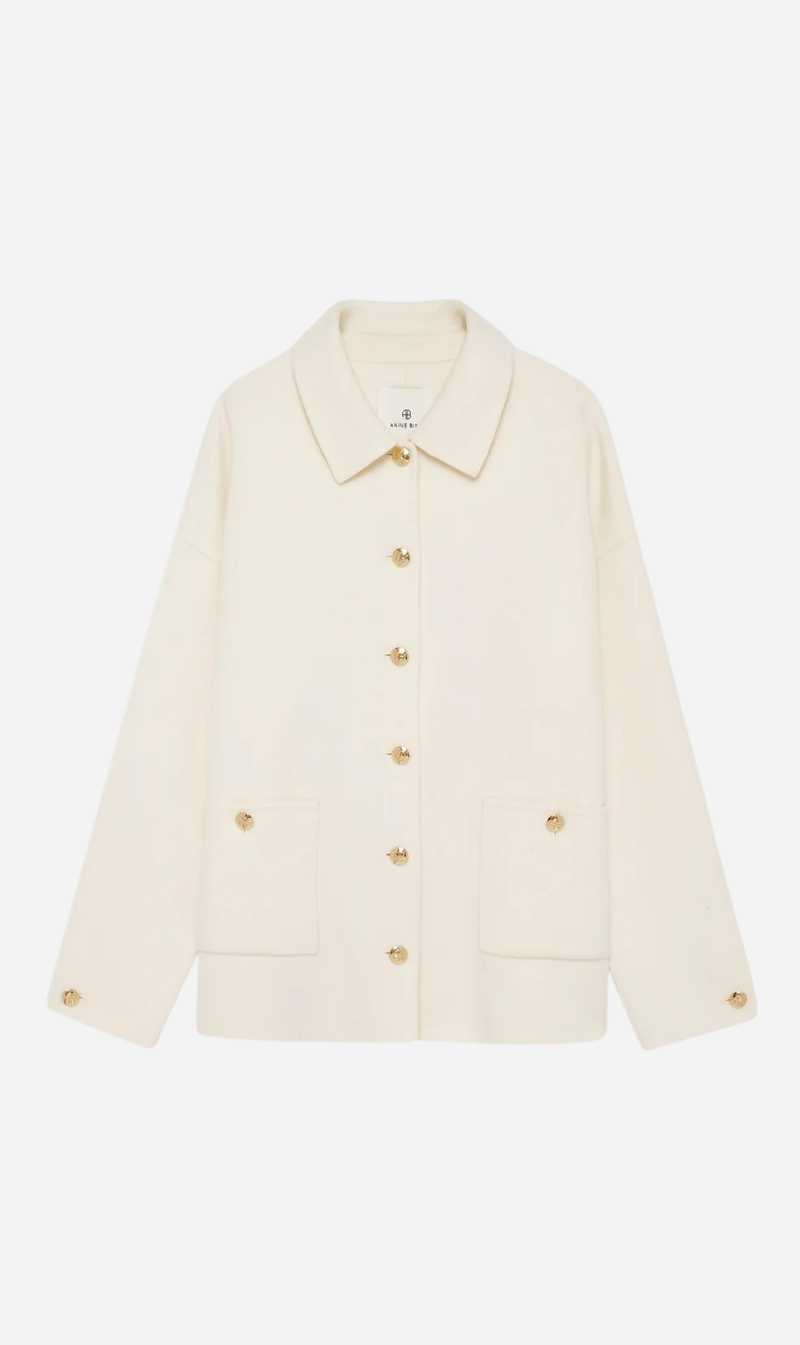 Anine Bing | Luca Jacket - Ivory Cashmere Blend