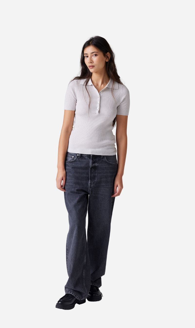 CRUSH | Locca Rib Polo - Pebble