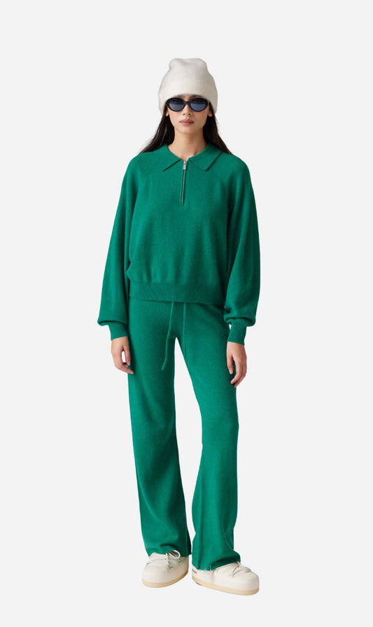 CRUSH | Cabana Zip Polo - Pea