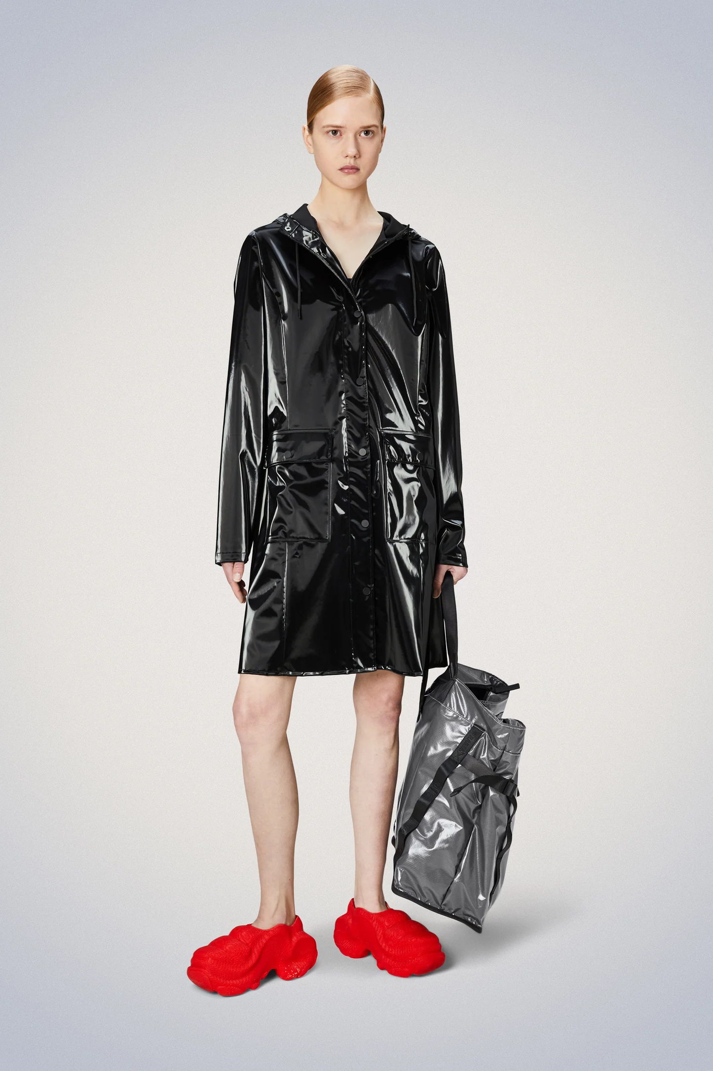 Rains | Curve Long Jacket - Night