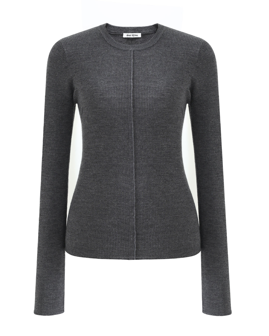 Dear Dylan | Merino Long Sleeve Knit - Smoke Marle