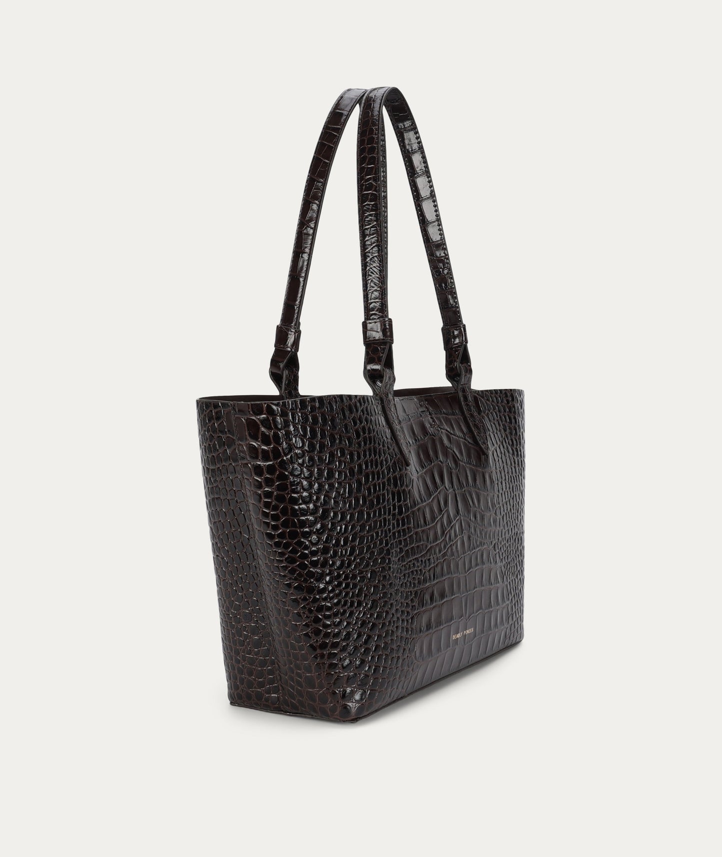 Deadly Ponies | Mr Bandit Tote - Espresso Croc