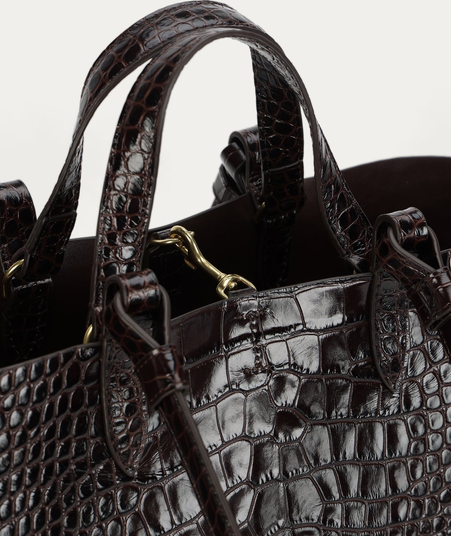 Deadly Ponies | Mr Bandit Tote - Espresso Croc