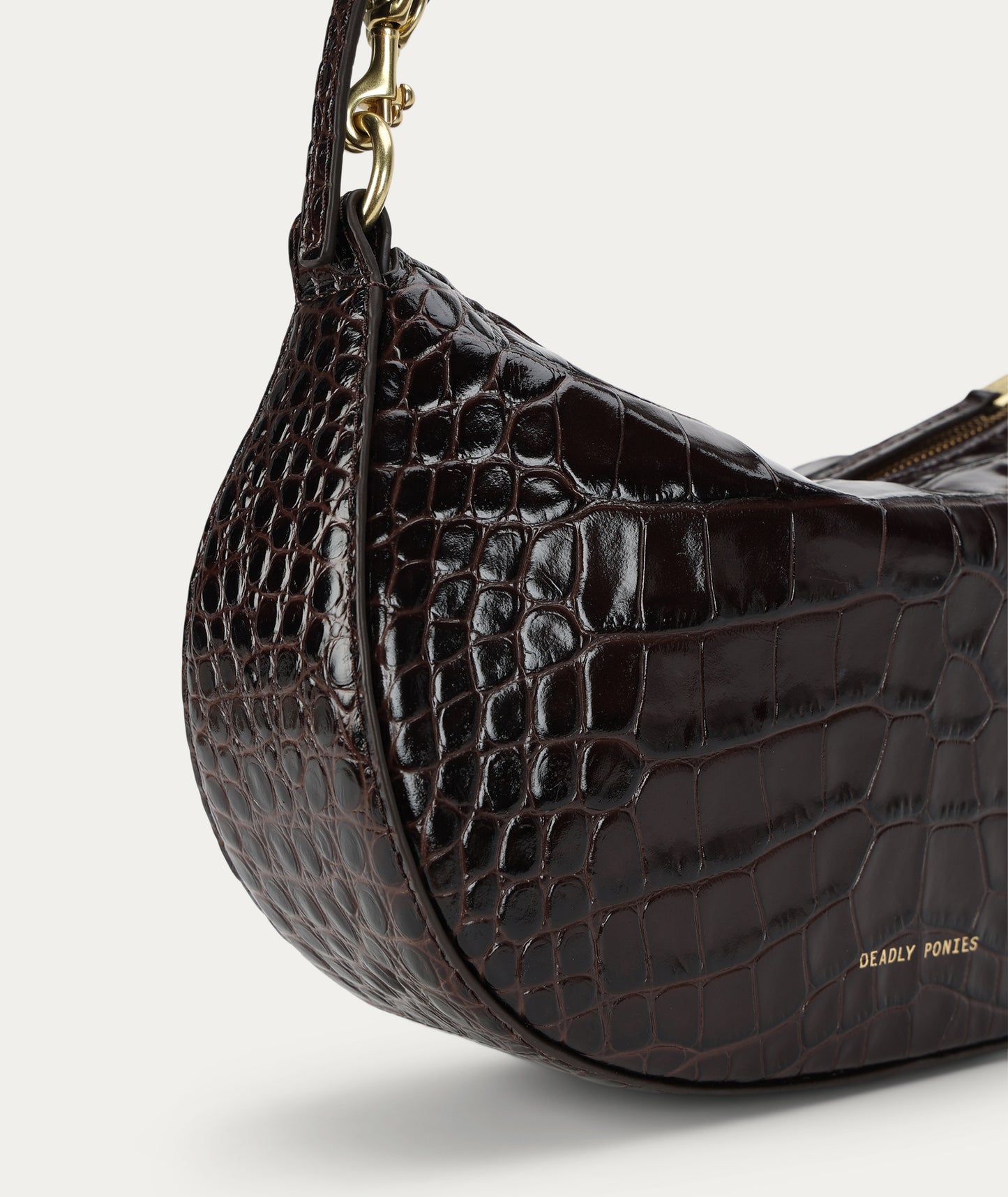 Deadly Ponies | Mr Sling Micro - Espresso Croc