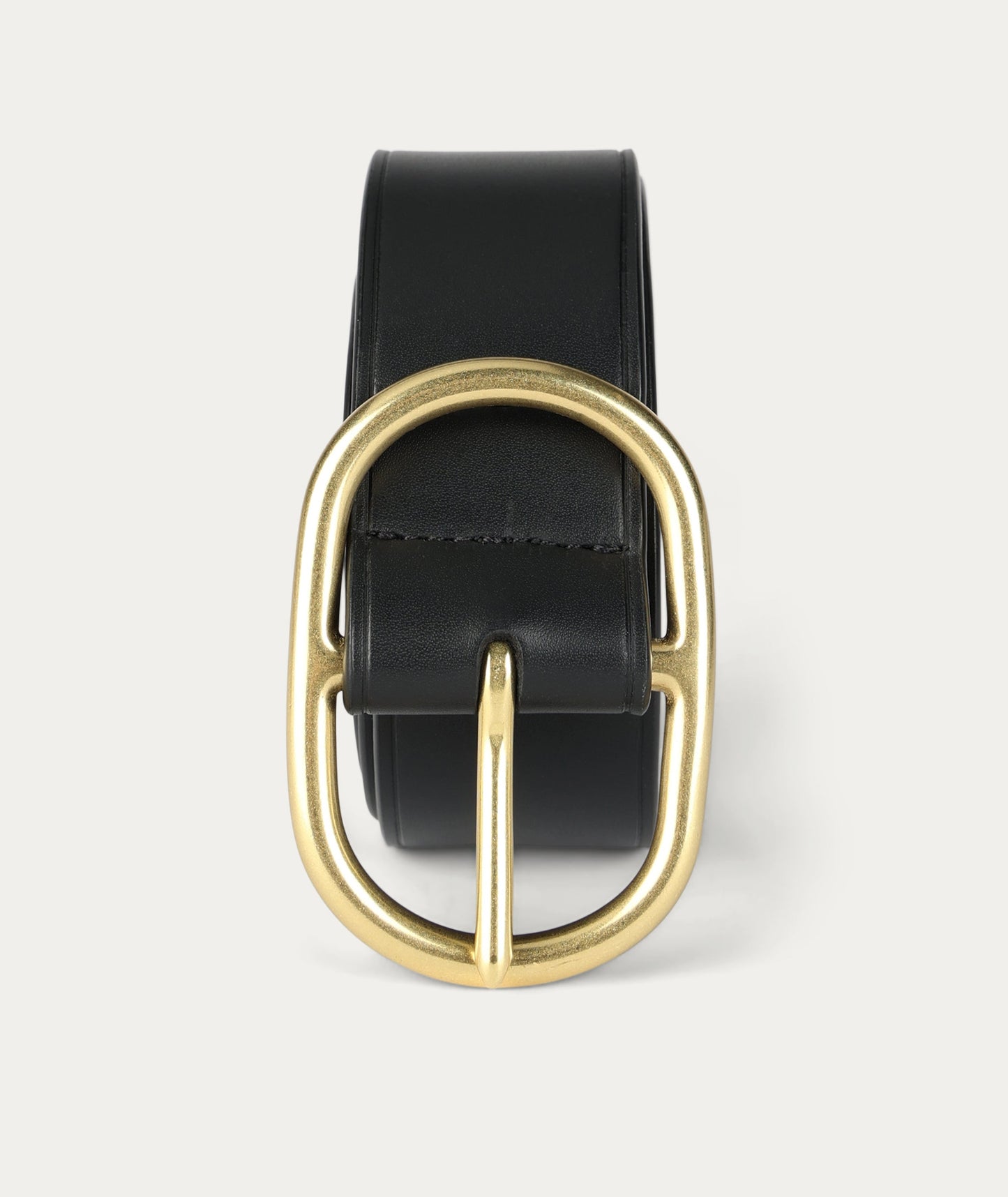 Deadly Ponies | Wide Belt Oval Buckle - Black/Brass