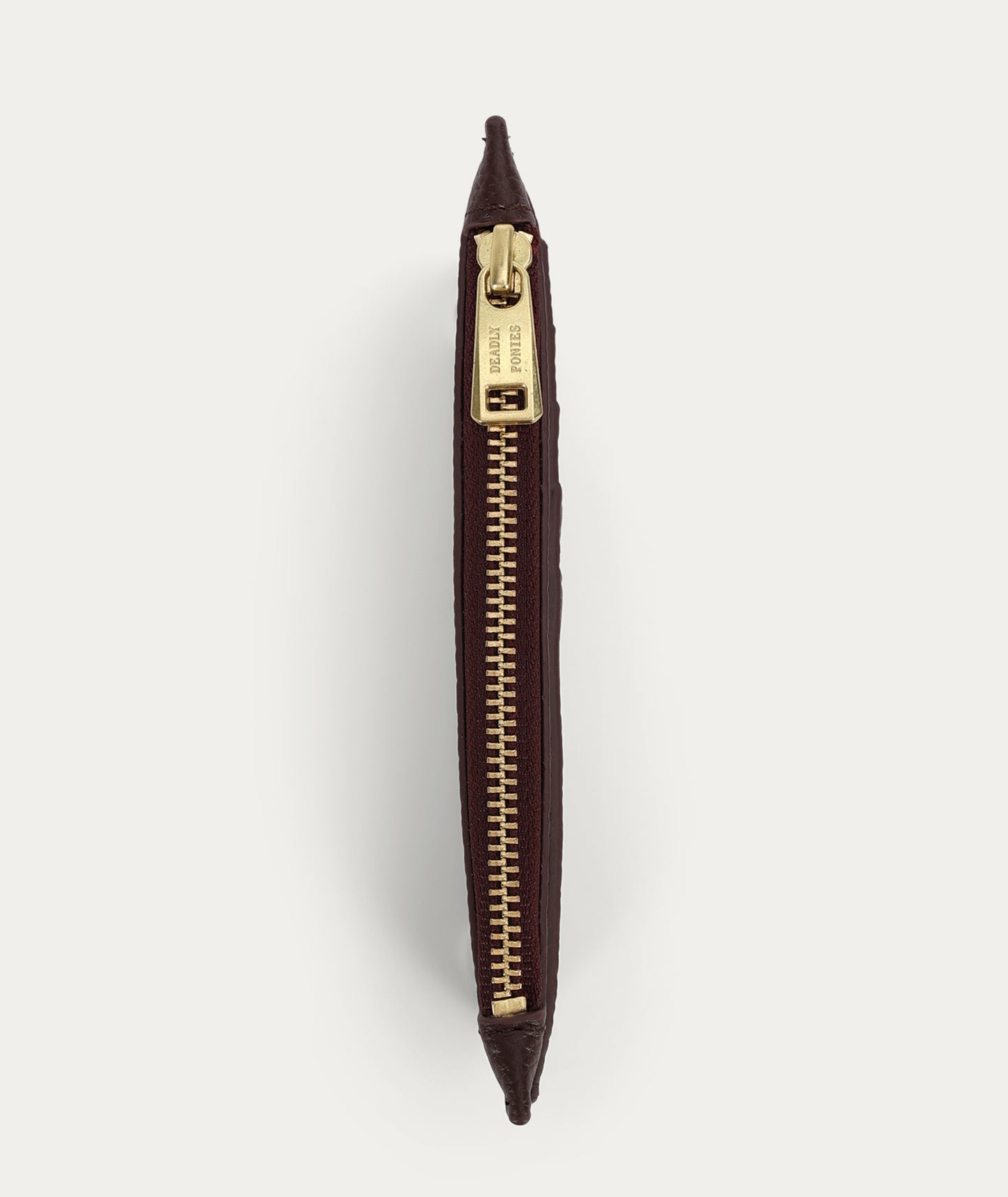 Deadly Ponies | Zip Card Holder - Dark Cherry