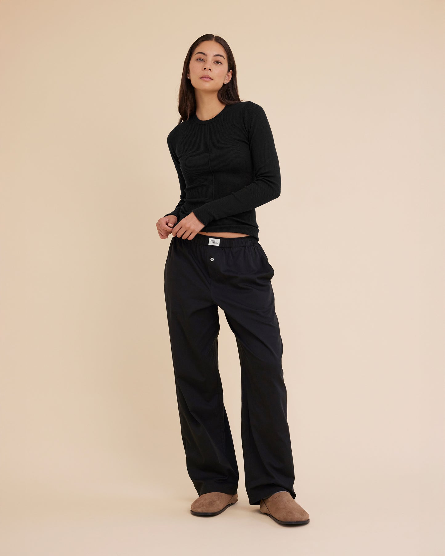 Dear Dylan | Merino Long Sleeve Knit - Tabac