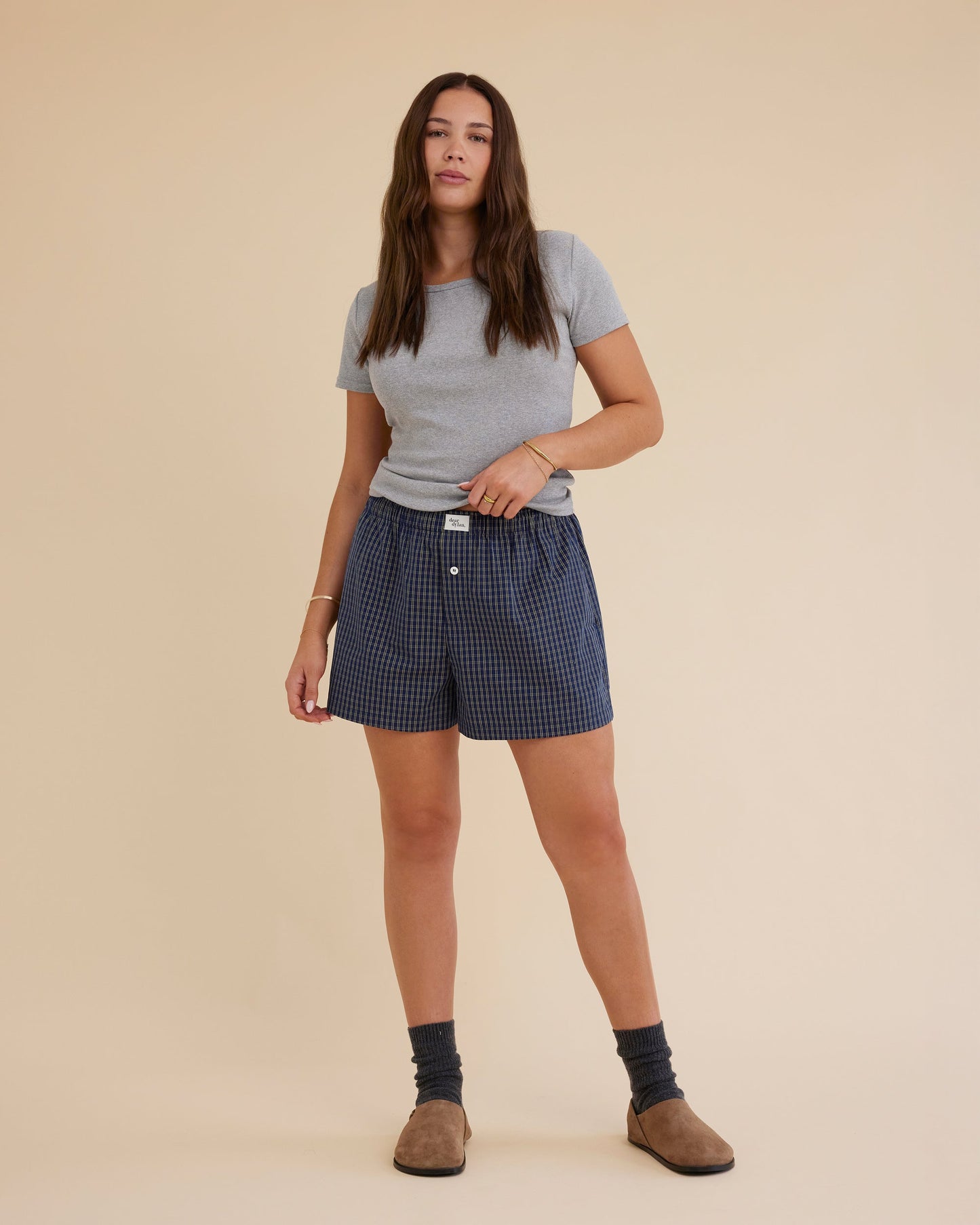 Dear Dylan | Boxer Short - Club Navy Plaid