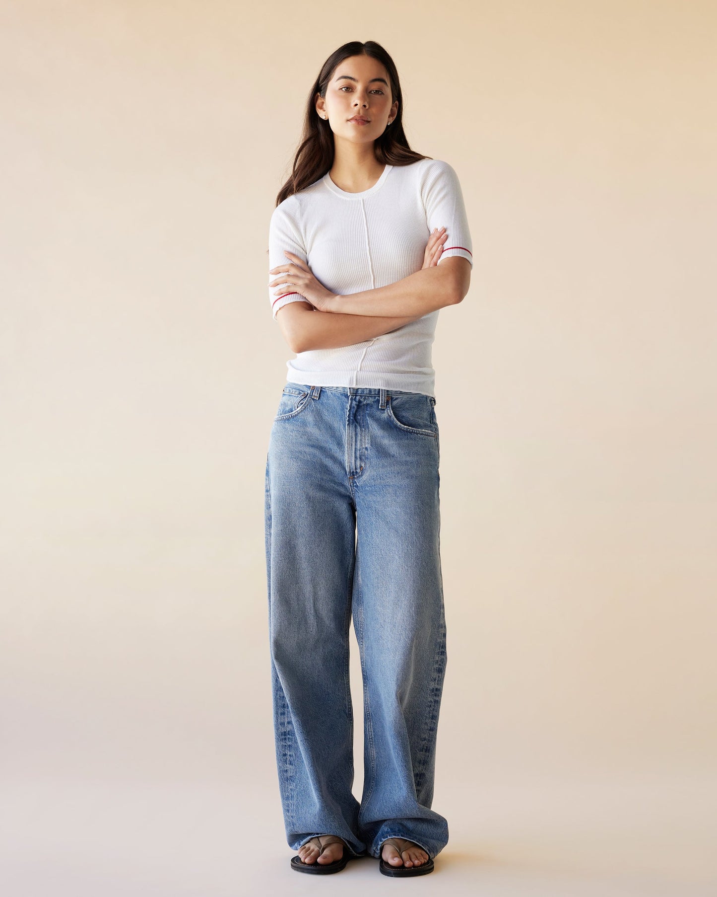 Dear Dylan | Merino Line Tee - Ivory