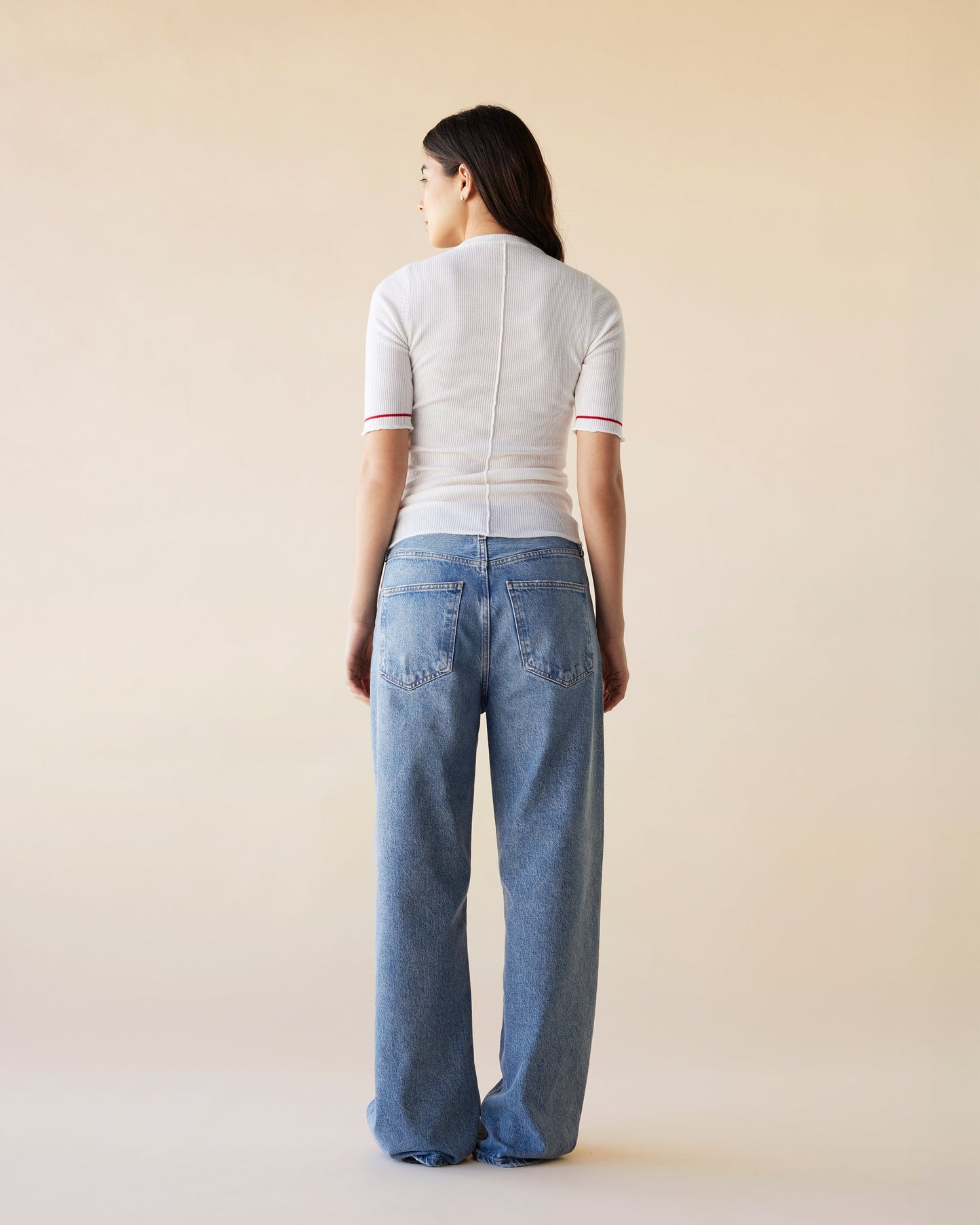 Dear Dylan | Merino Line Tee - Ivory