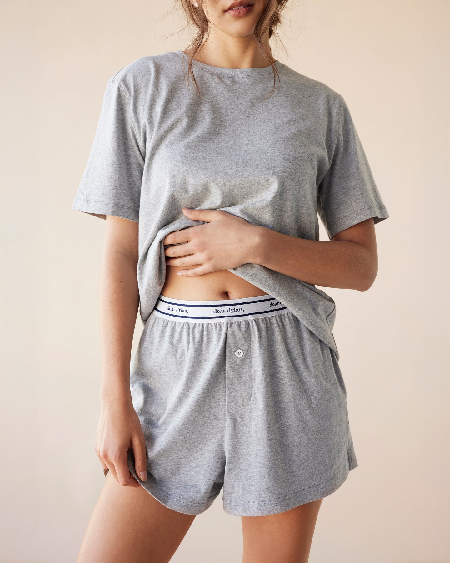 Dear Dylan | Sleep Short - Grey Marle