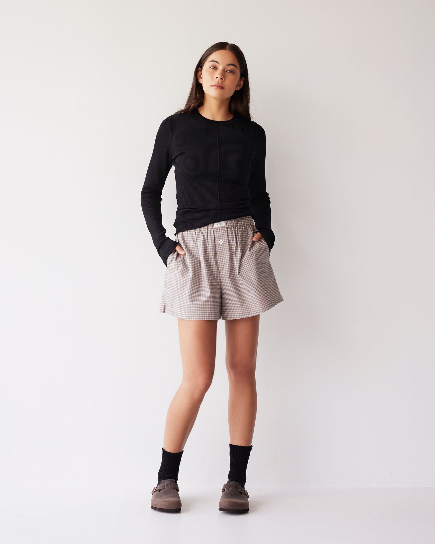 Dear Dylan | Boxer Short - Biscuit Plaid