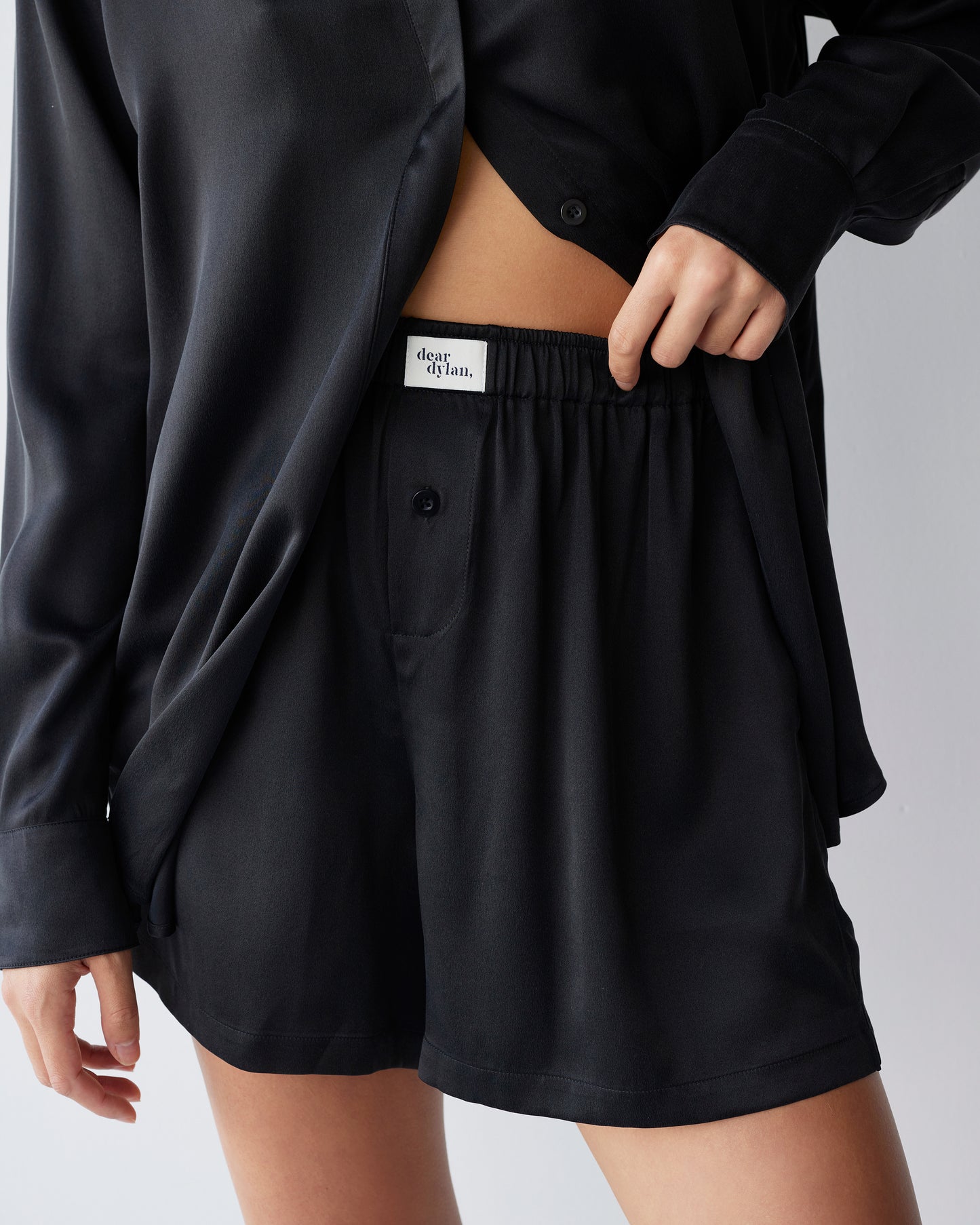 Dear Dylan | Silk Boxer Short - Noir