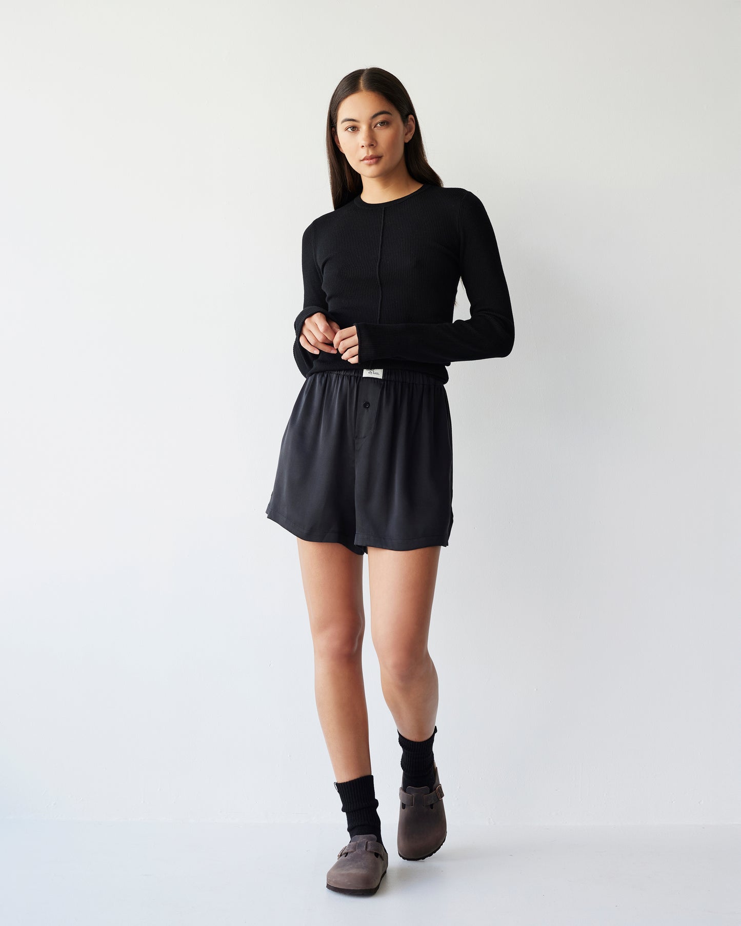 Dear Dylan | Silk Boxer Short - Noir
