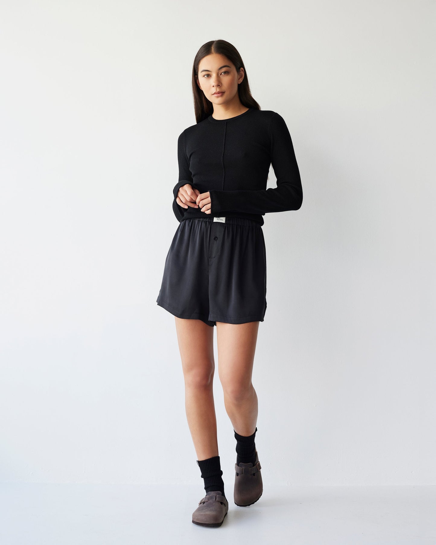 Dear Dylan | Merino Long Sleeve Knit - Noir