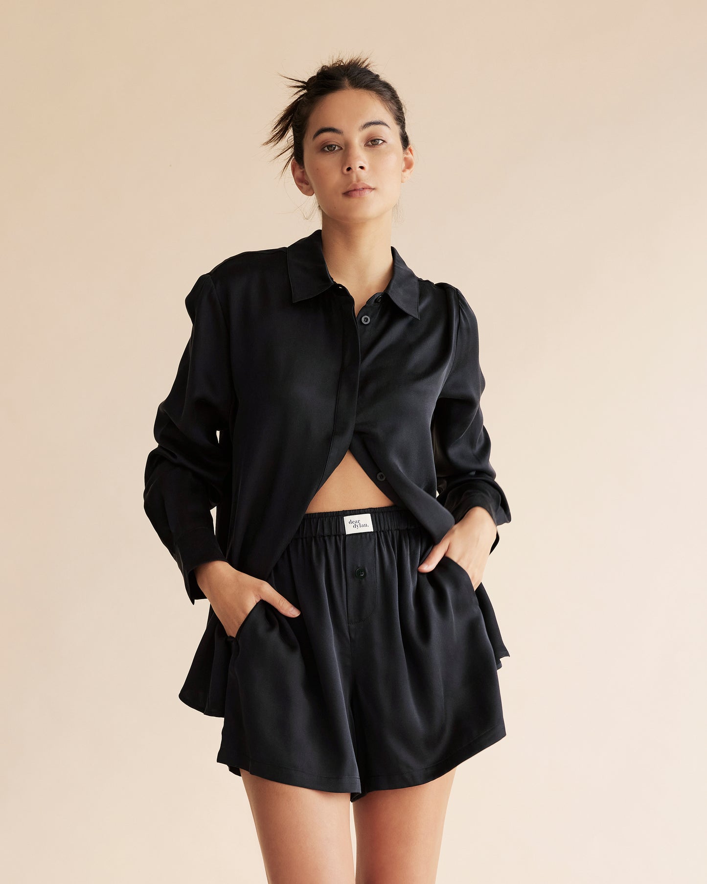 Dear Dylan | Silk Boxer Short - Noir