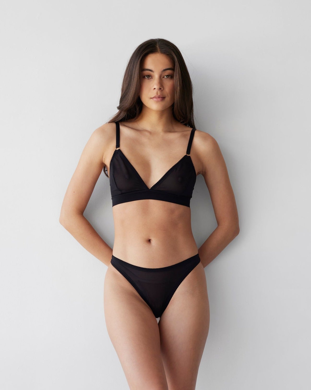 Dear Dylan | Recycled Mesh Thong - Noir