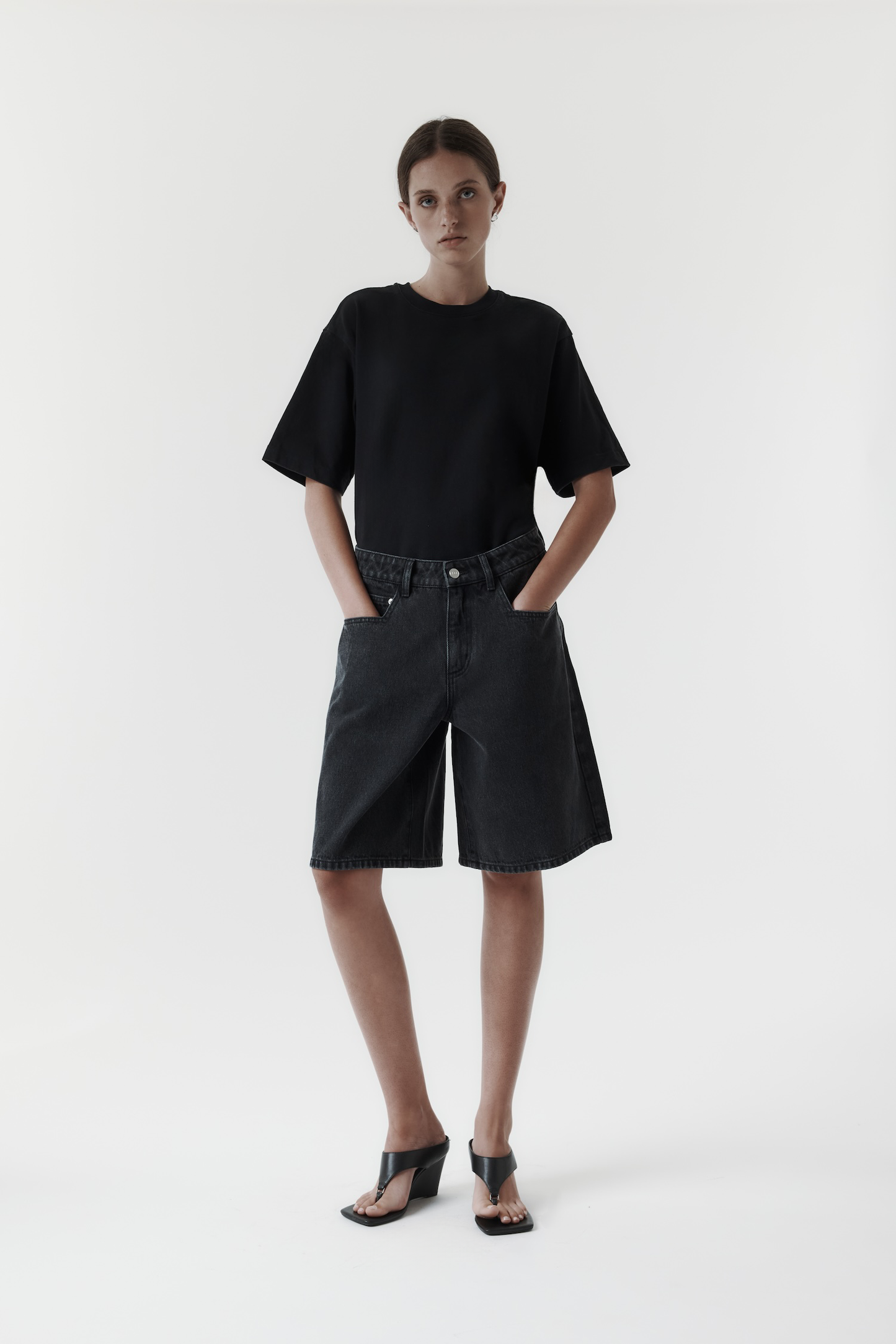 Rebe | Dillon Shorts - Washed Black