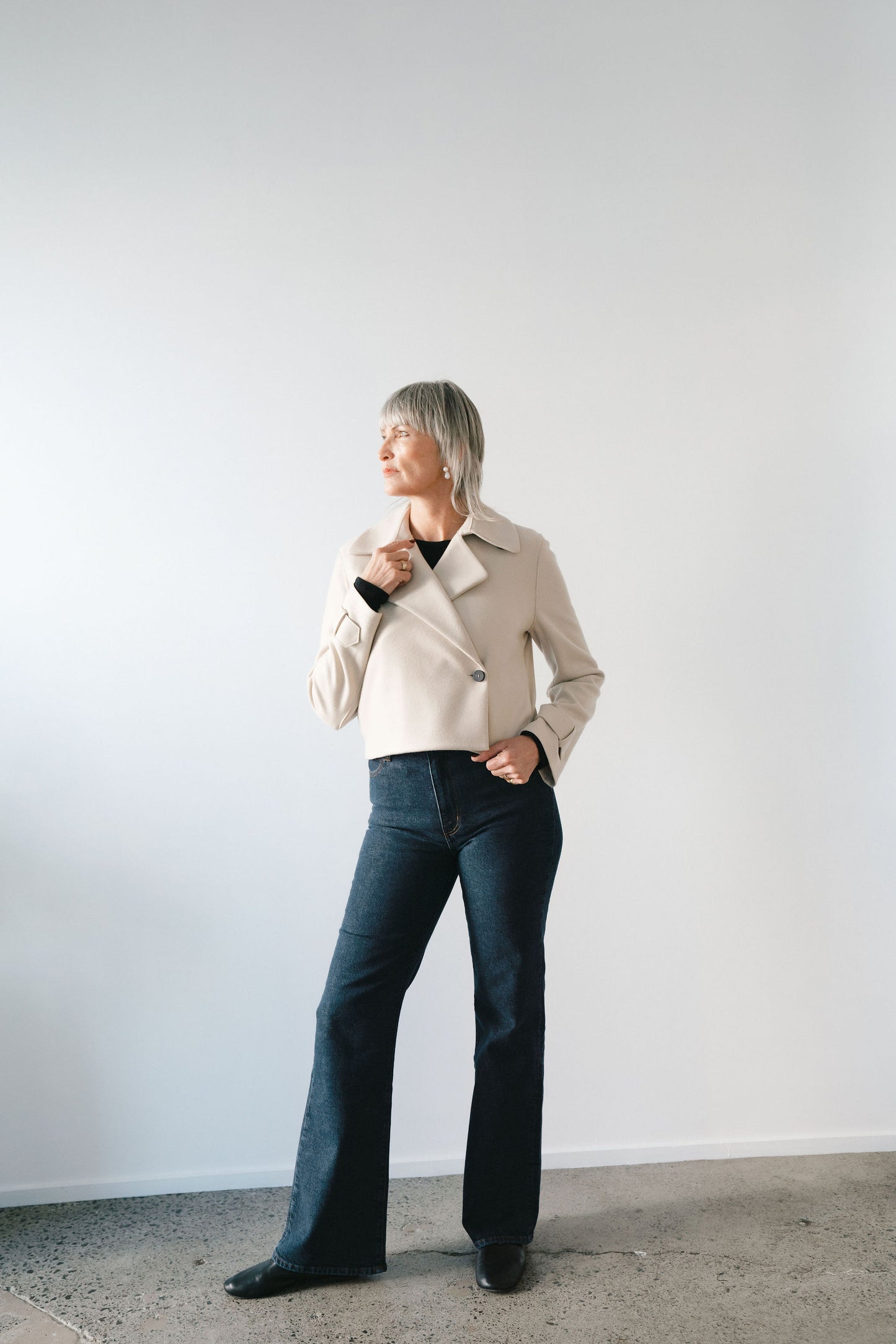 Harris Wharf London | Cropped Trench - Almond