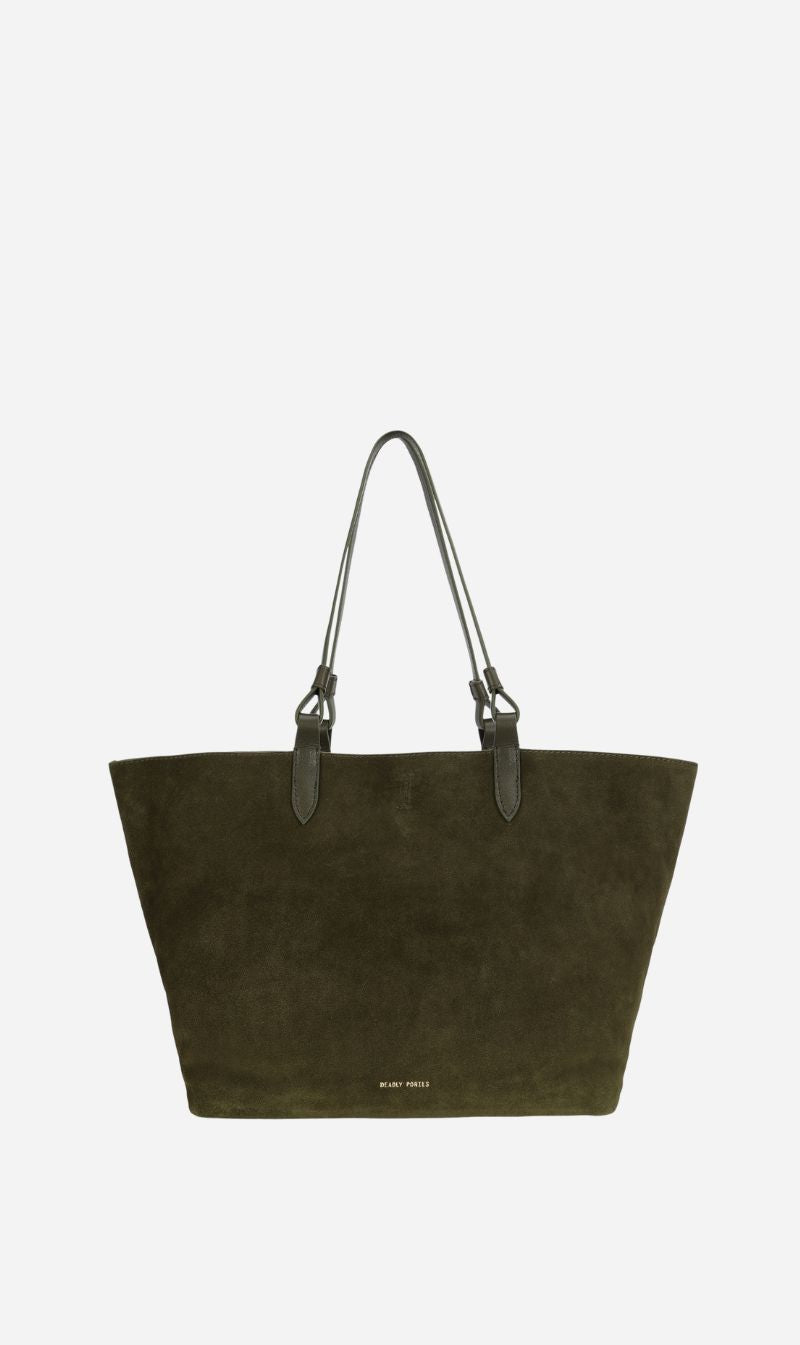 Deadly Ponies | Mr Bandit Tote Maxi - Kale Suede