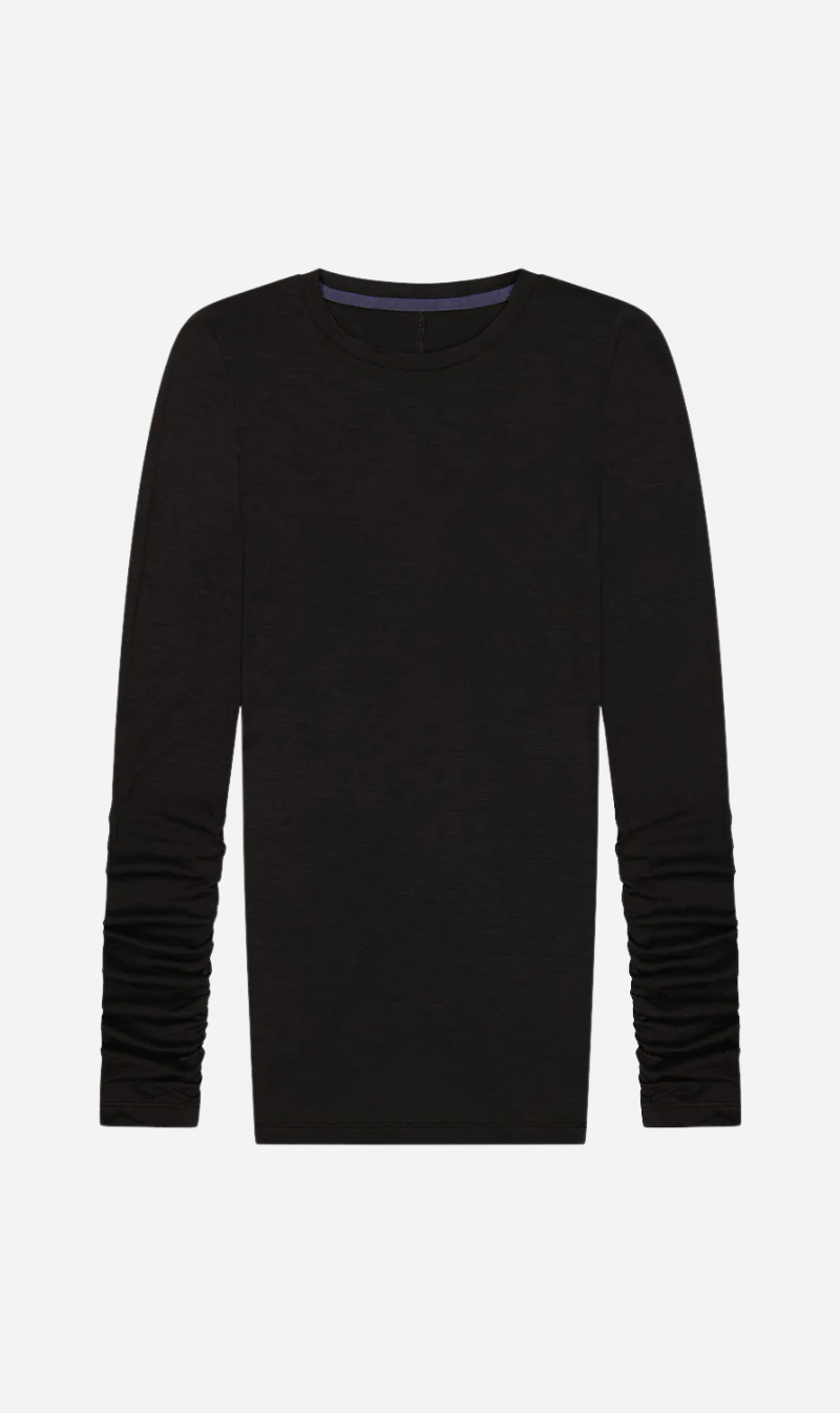 Rebe | New Ruched LS Tee - Black