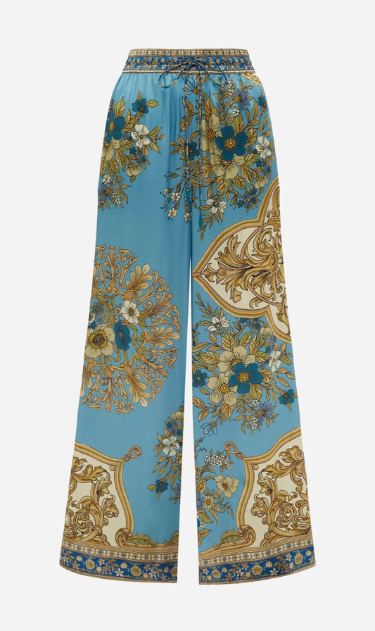 Alemais | Cassie Silk Pant - Blue