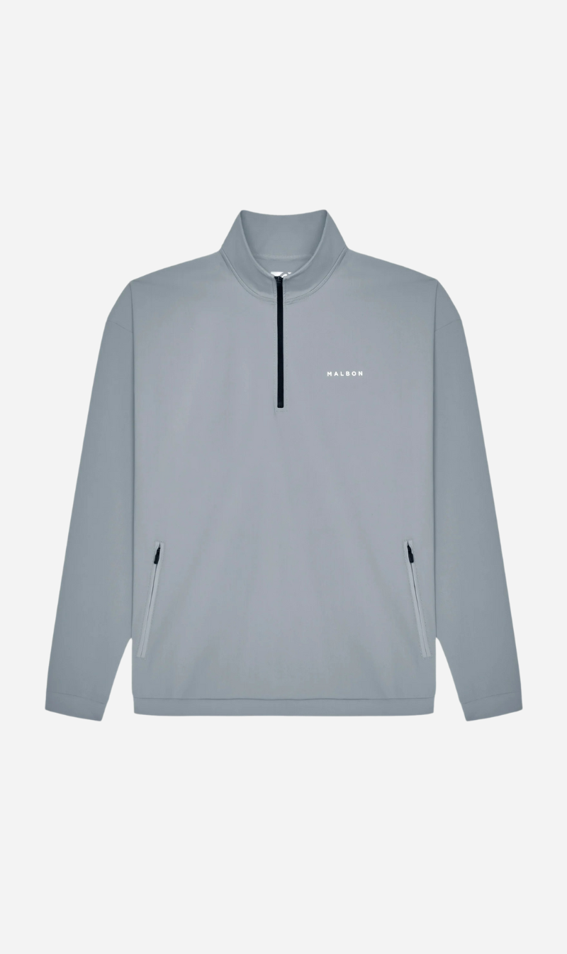 Malbon | Performance Quarter Zip Shell Pullover - Steel
