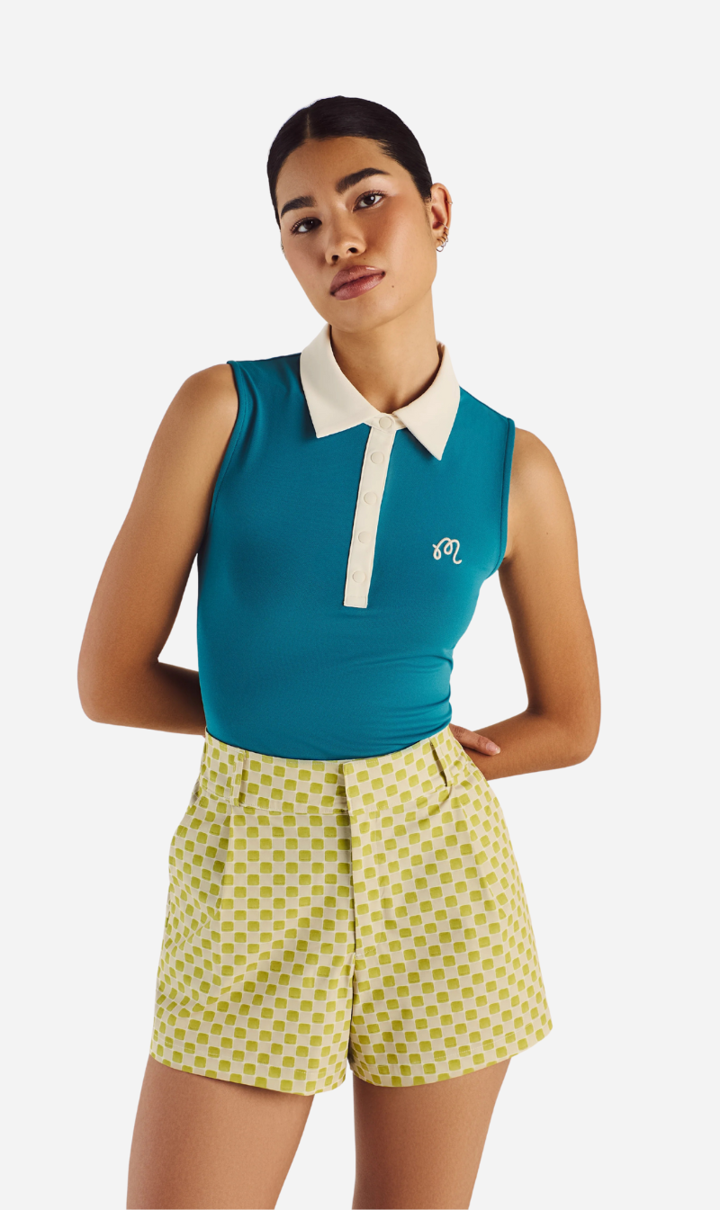 Malbon | Claudia Sleeveless Polo - Azurra
