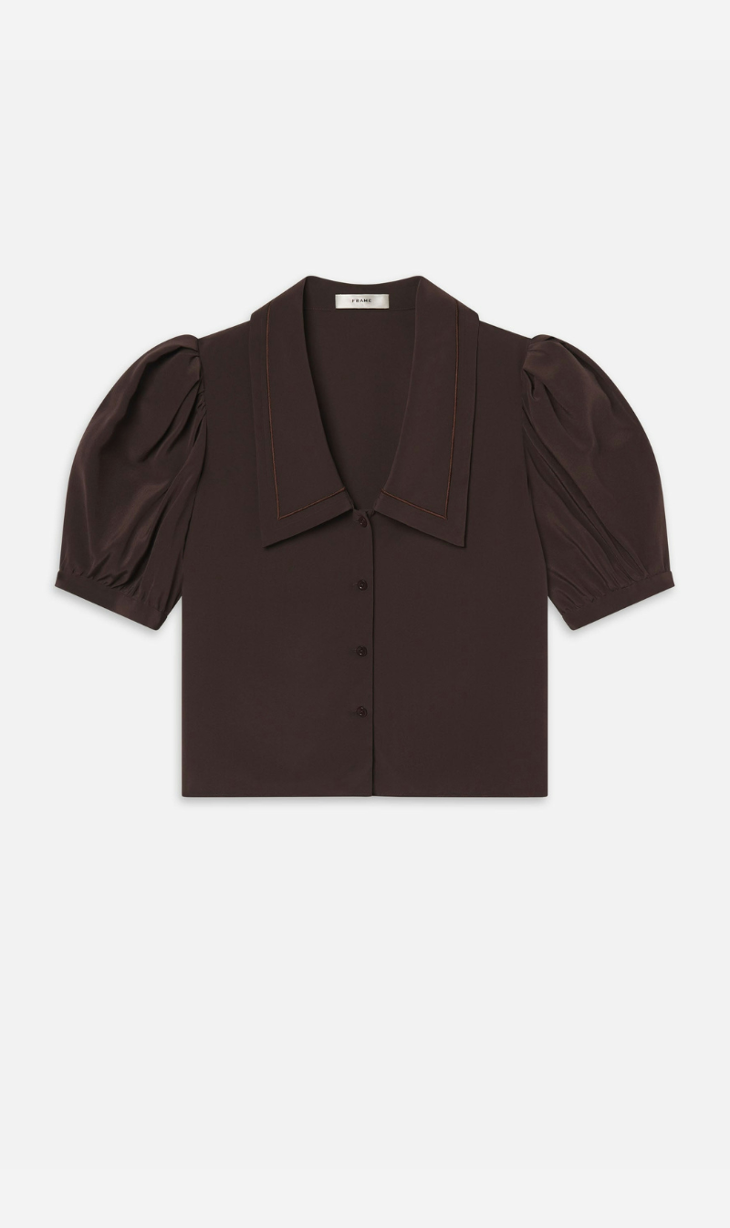Frame Denim | The Sailor Blouse - Coffee