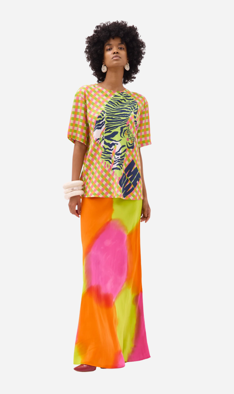 Gary Bigeni | Gino Bias Cut T-.Shirt - Tiger