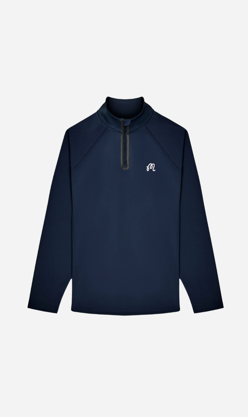 Malbon | Performance Raglan Quarter Zip - Navy