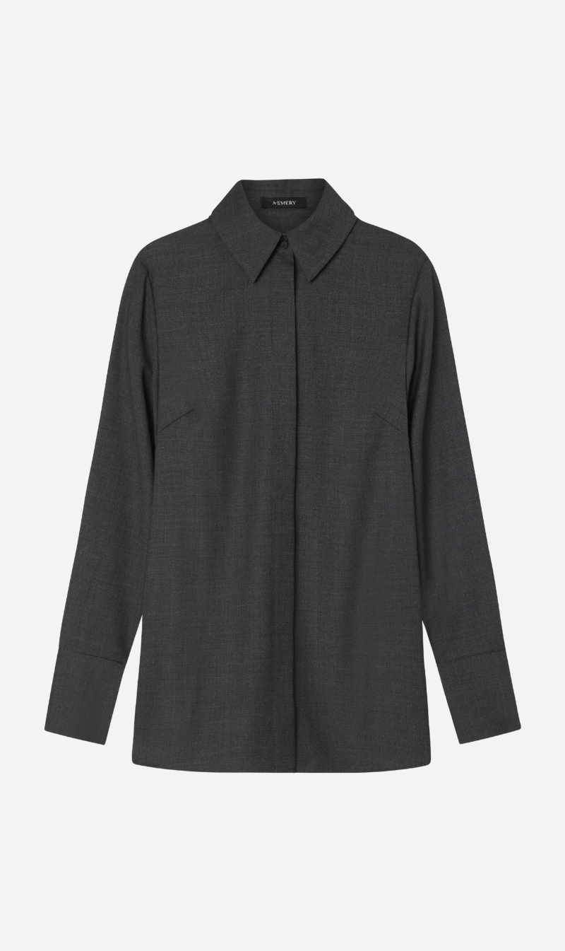 A.Emery | The Philippa Shirt - Charcoal Melange