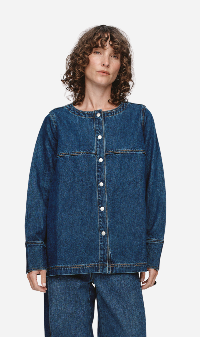 Marle | Seam Shirt - Washed Indigo