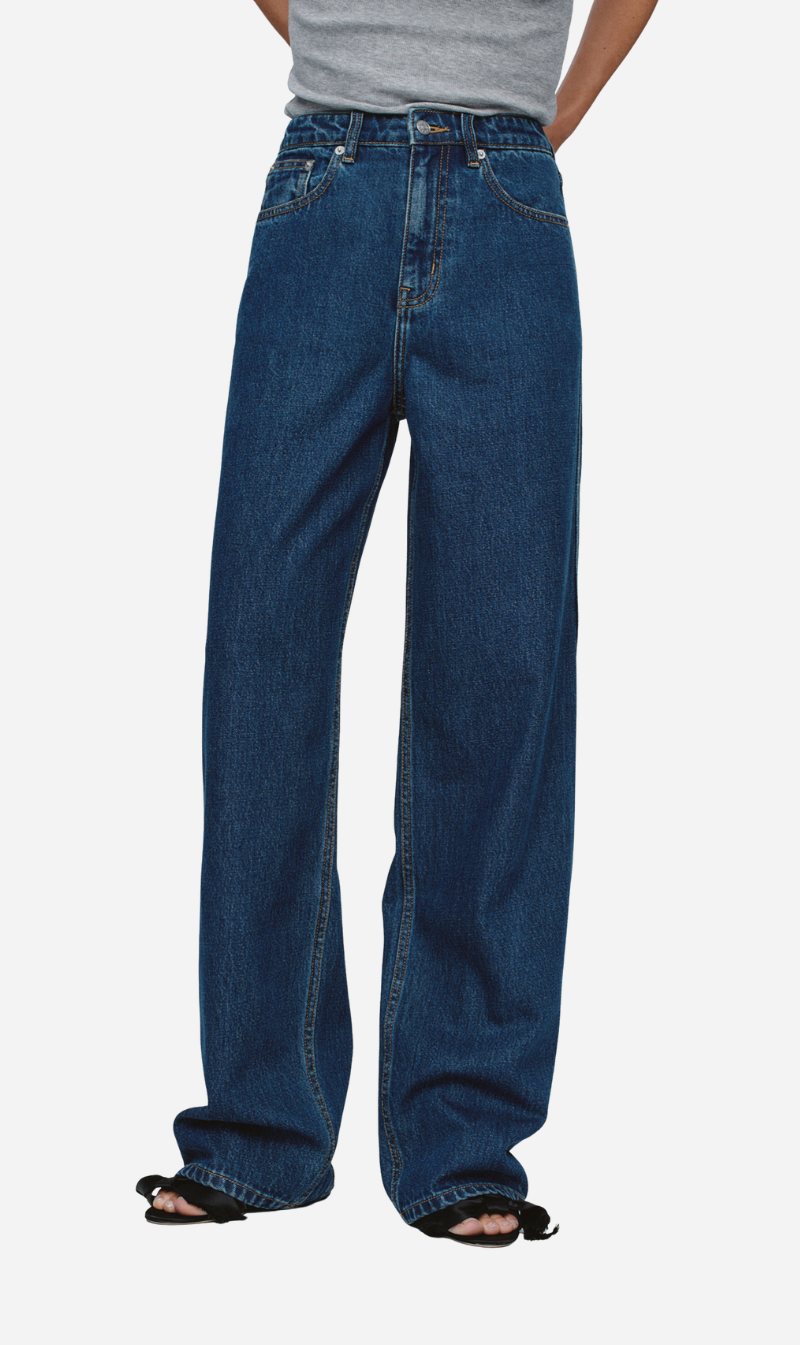 Marle | Relaxed Curve Jean - Washed Indigo