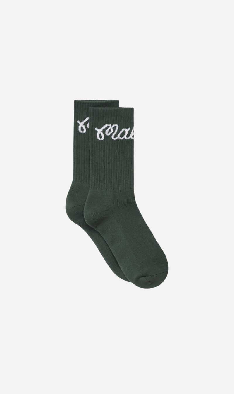 Malbon | Bon Script Socks - Green