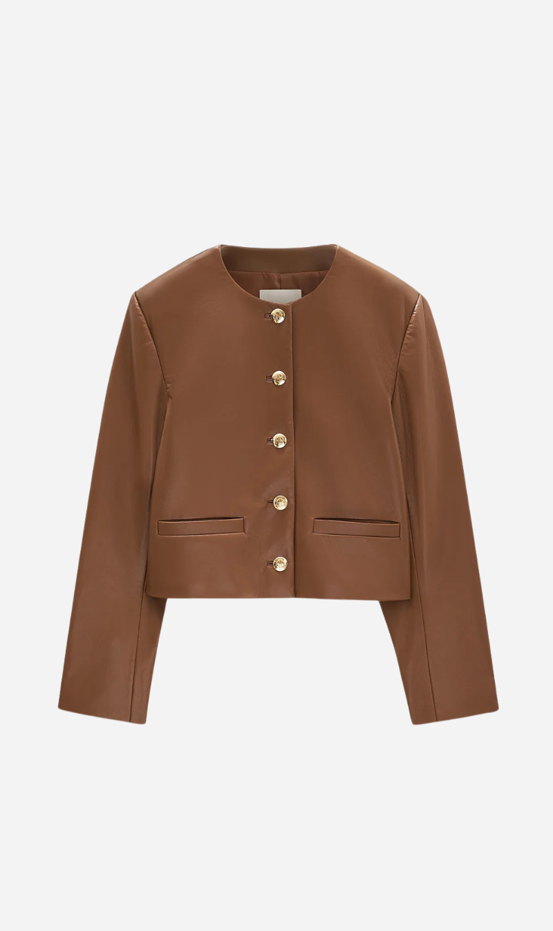 Anine Bing | Amber Jacket - Cognac Recycled Leather