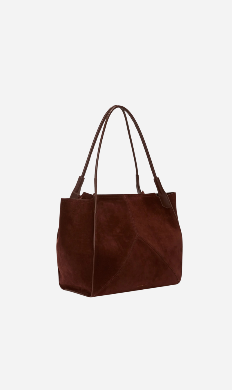 Victoria Beckham | The Victoria Soft Tote - Dark Brown Suede