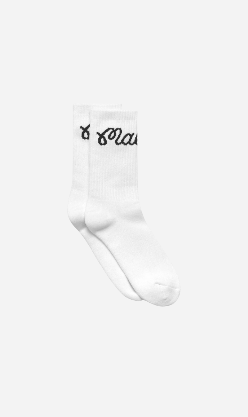 Malbon | Bon Script Socks - White